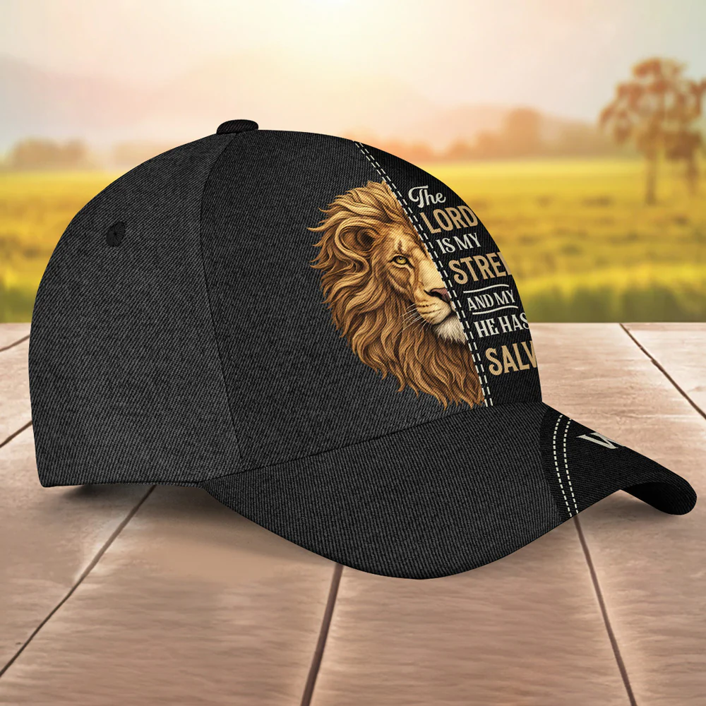 The Lord Is My Strength - Personalized Custom Classic Cap - Image 3