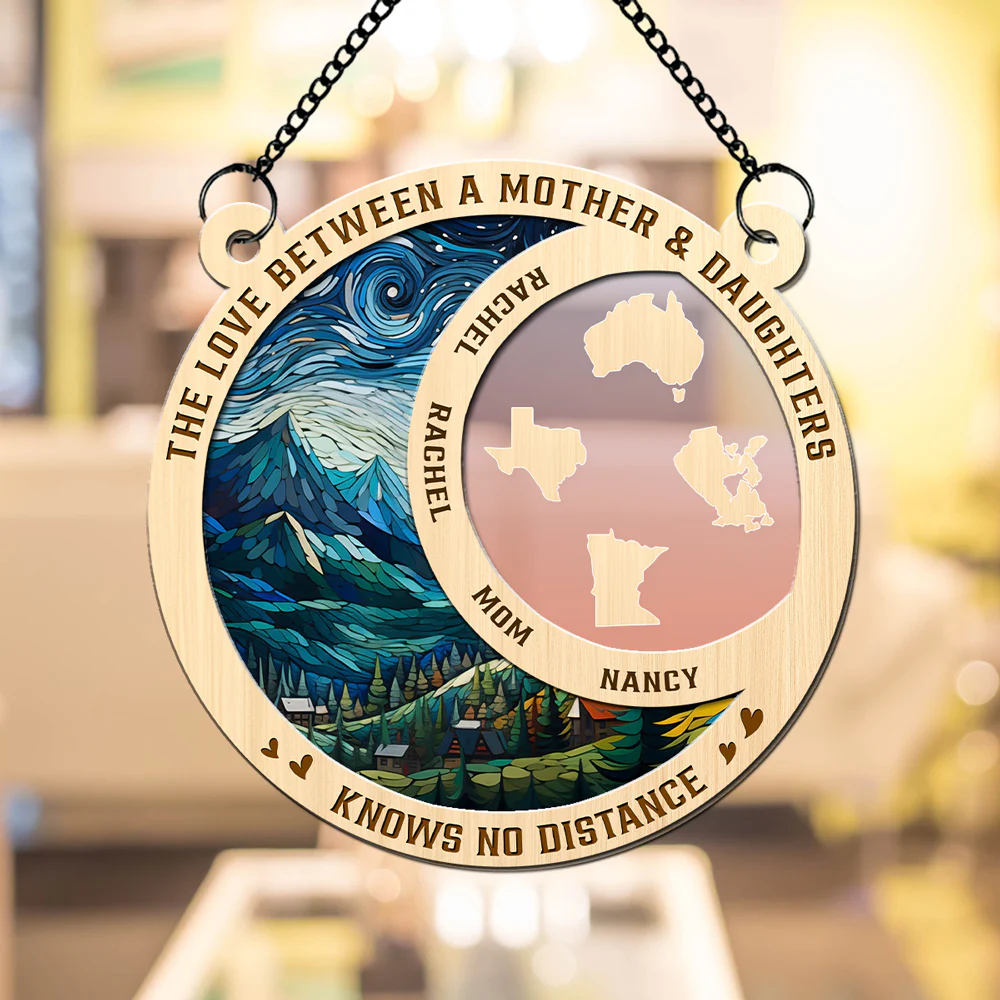 The Love Between A Mother And Daughter - Personalized Custom Suncatcher - Image 6