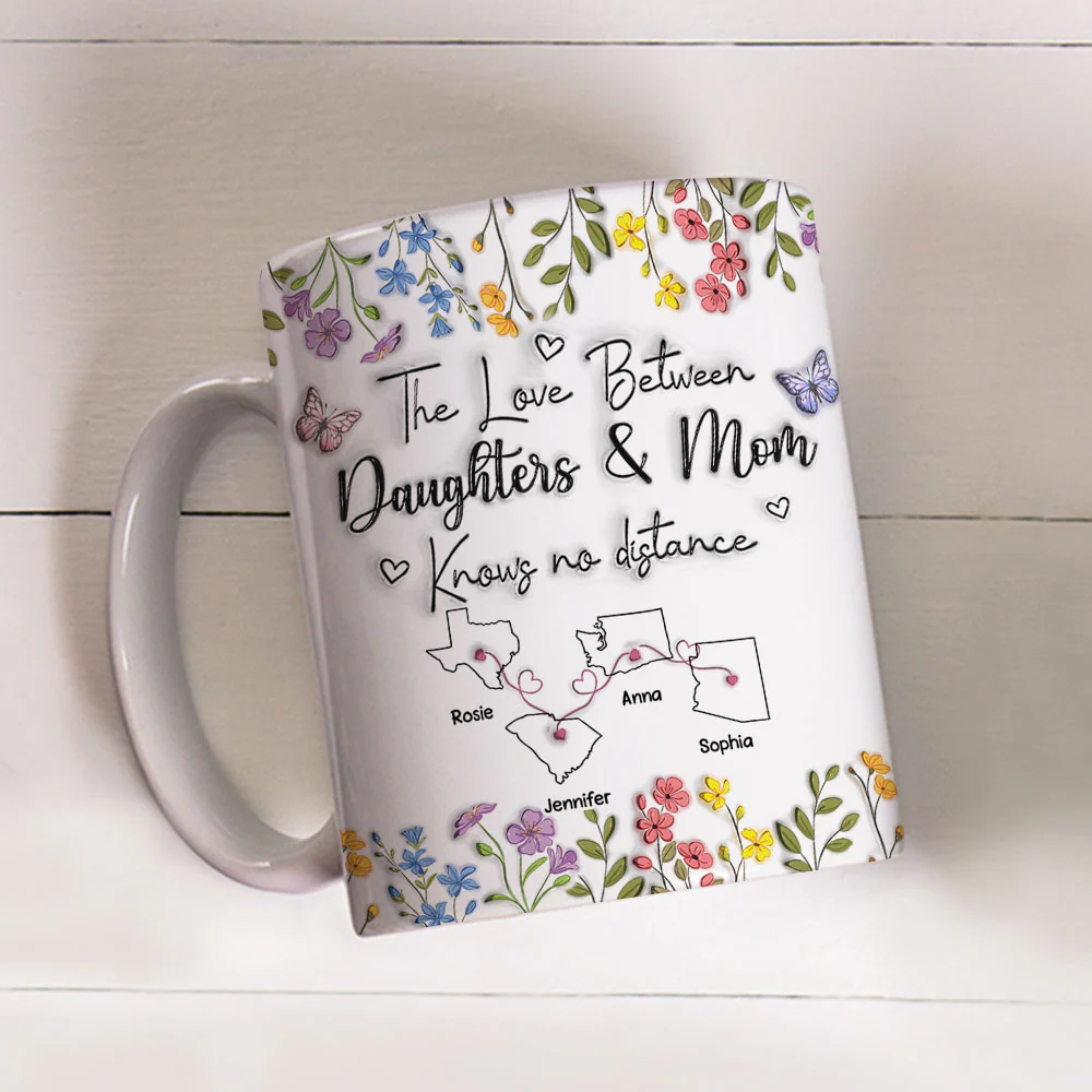 The Love Between Daughter And Mom Knows No Distance - Personalized Custom 3D Inflated Effect Mug - Image 4