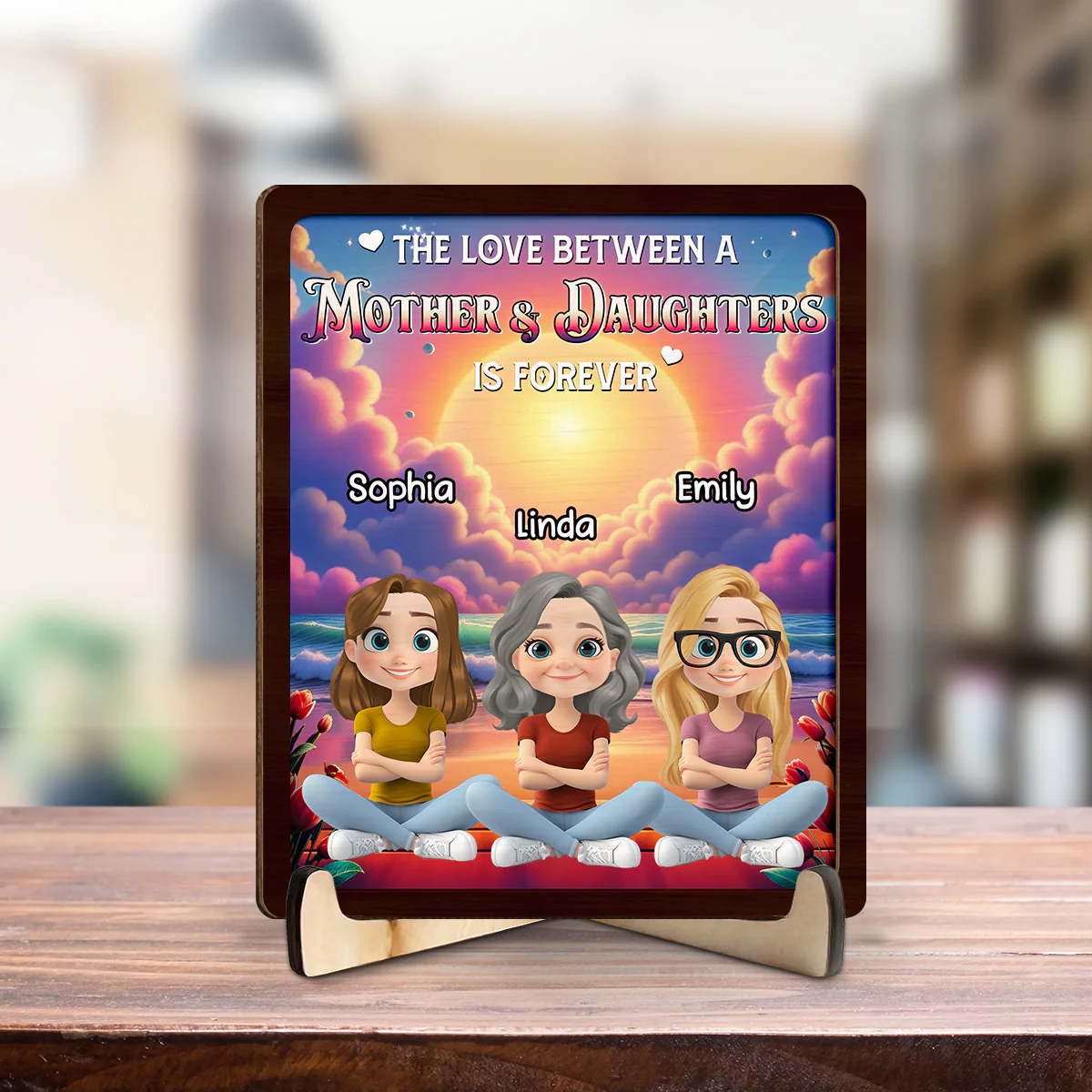 The Love Between Us - Personalized Custom Wooden Plaque