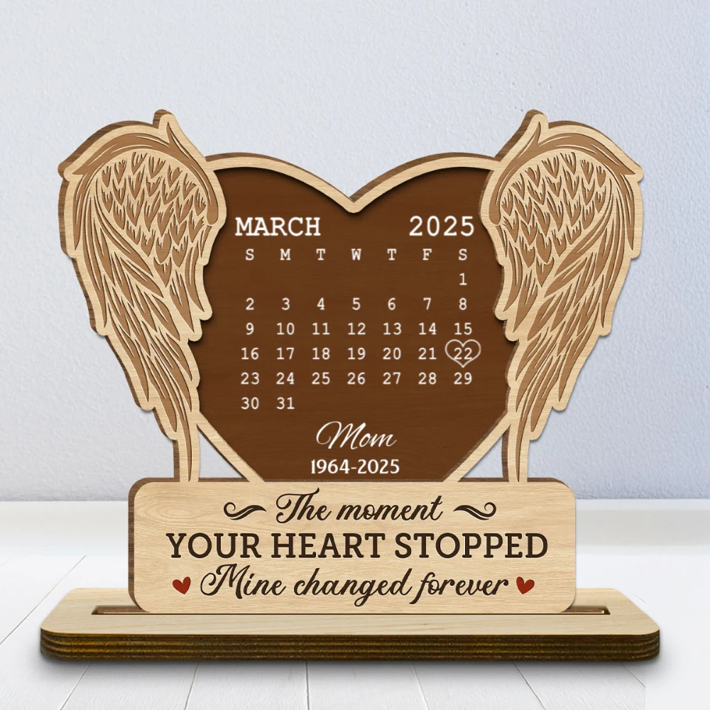 The Moment - Personalized Custom 2-Layer Wood Plaque With Flat Base - Image 6