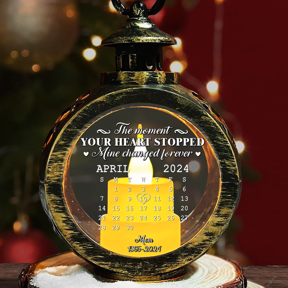 The Moment - Personalized Custom Christmas Lantern - Image 6