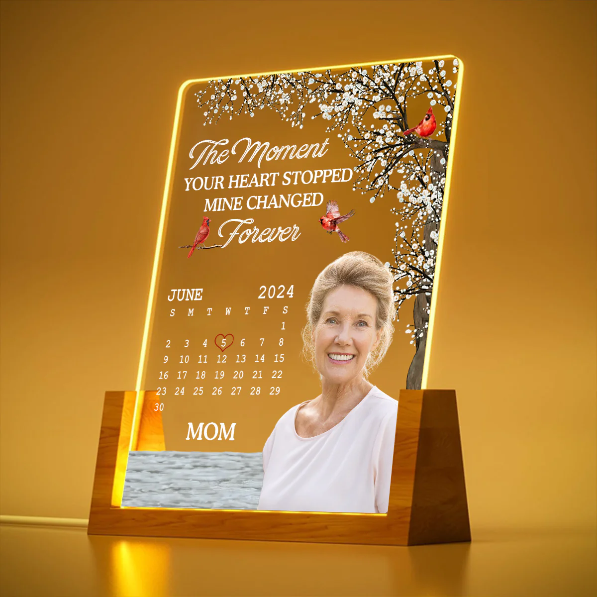 The Moment - Personalized Custom Plaque With Walnut Base - Image 3