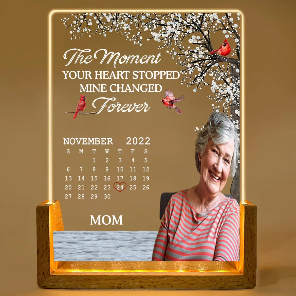 The Moment - Personalized Custom Plaque With Walnut Base - Image 7