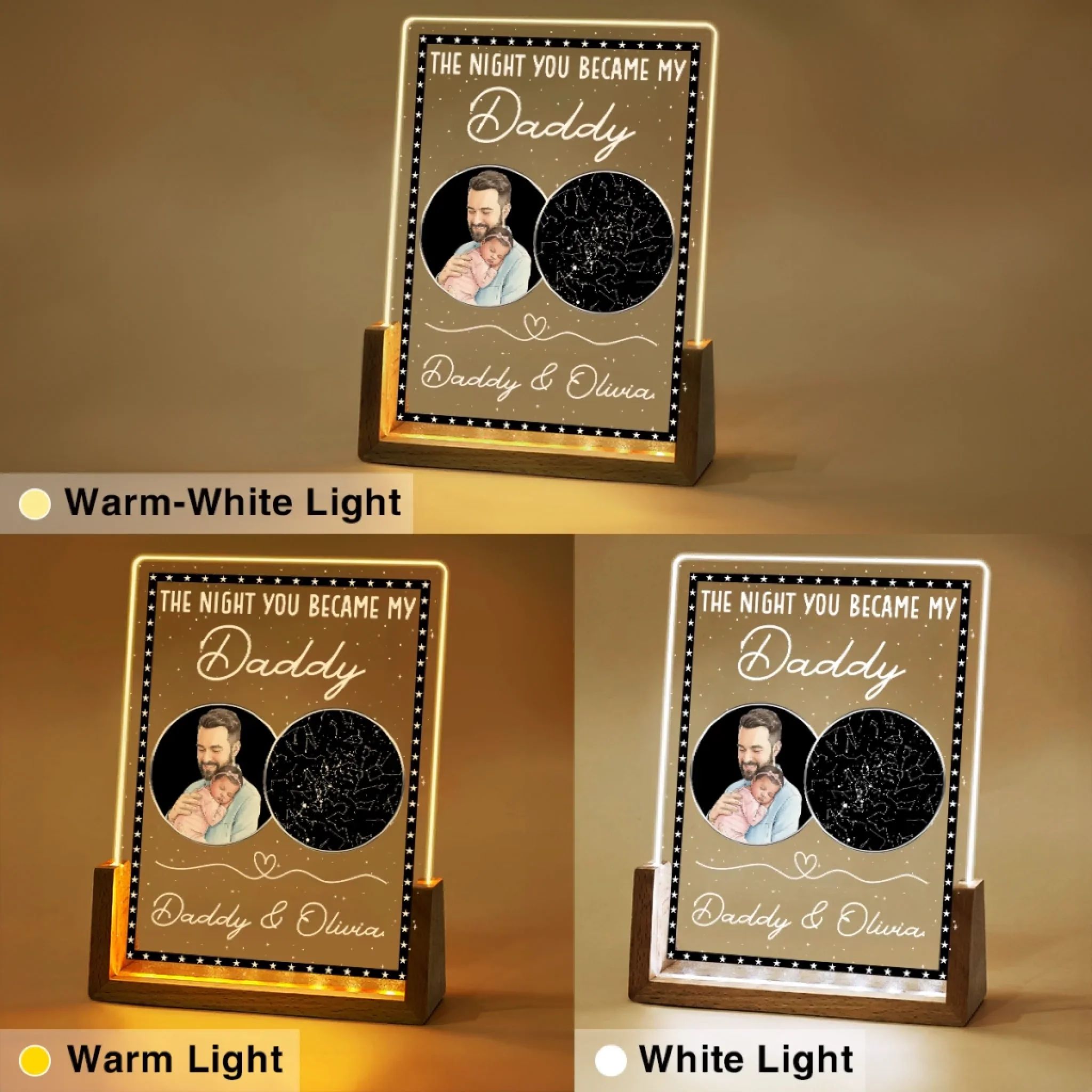 The Moment You Became My Dad - Personalized Custom Plaque With Walnut Base - Image 6