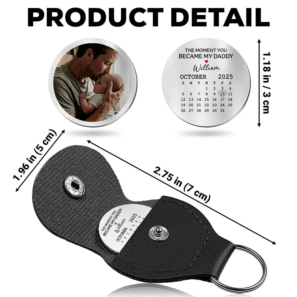 The Moment You Became My Daddy - Personalized Custom Pocket Hug - Image 5