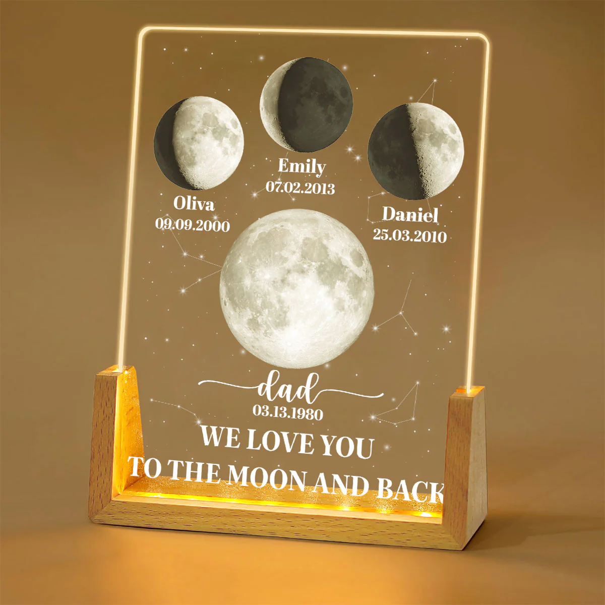 The Moon Phases Of Our Love - Personalized Custom Night Light