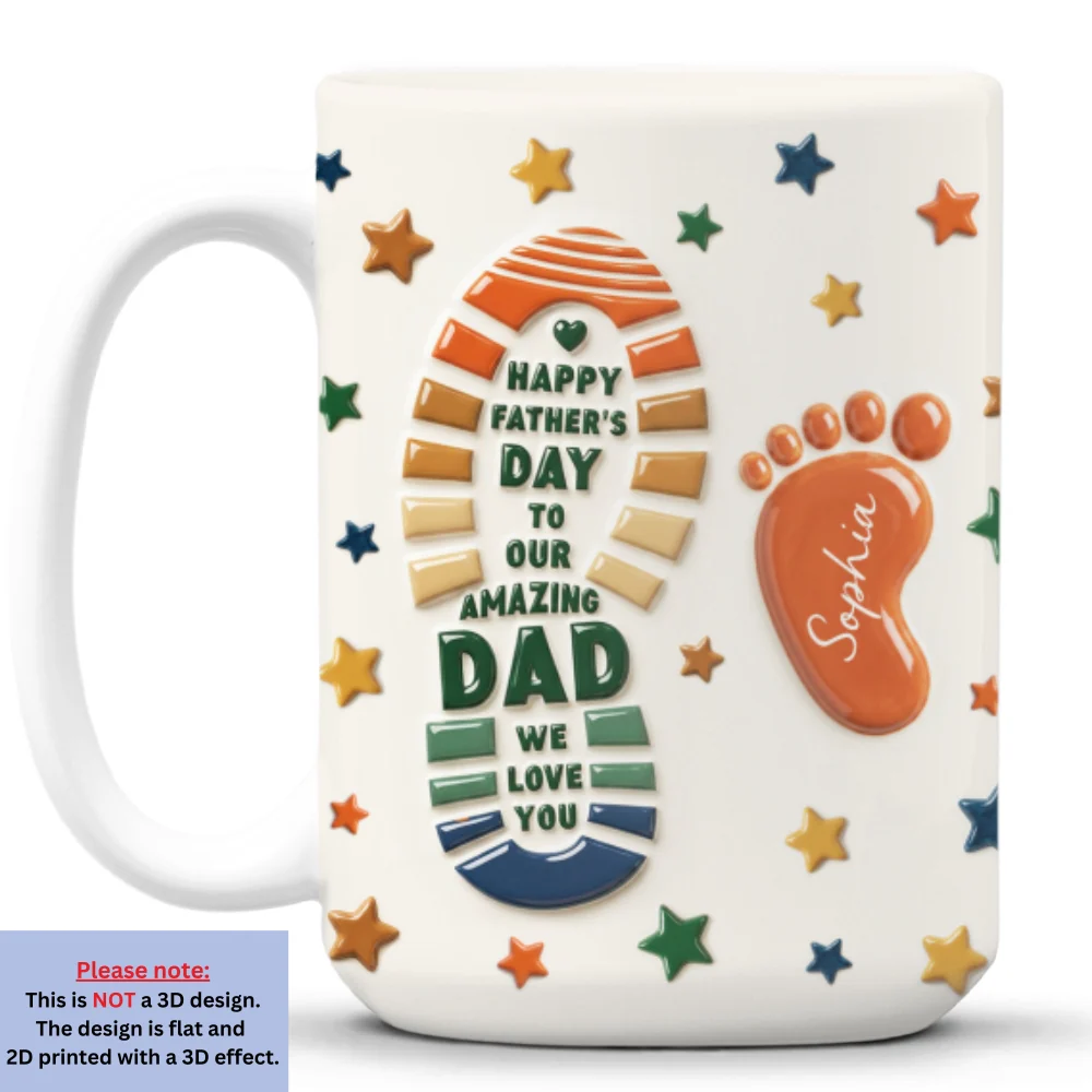 The Most Amazing Dad - Personalized Custom 3D Effect Mug - Image 10