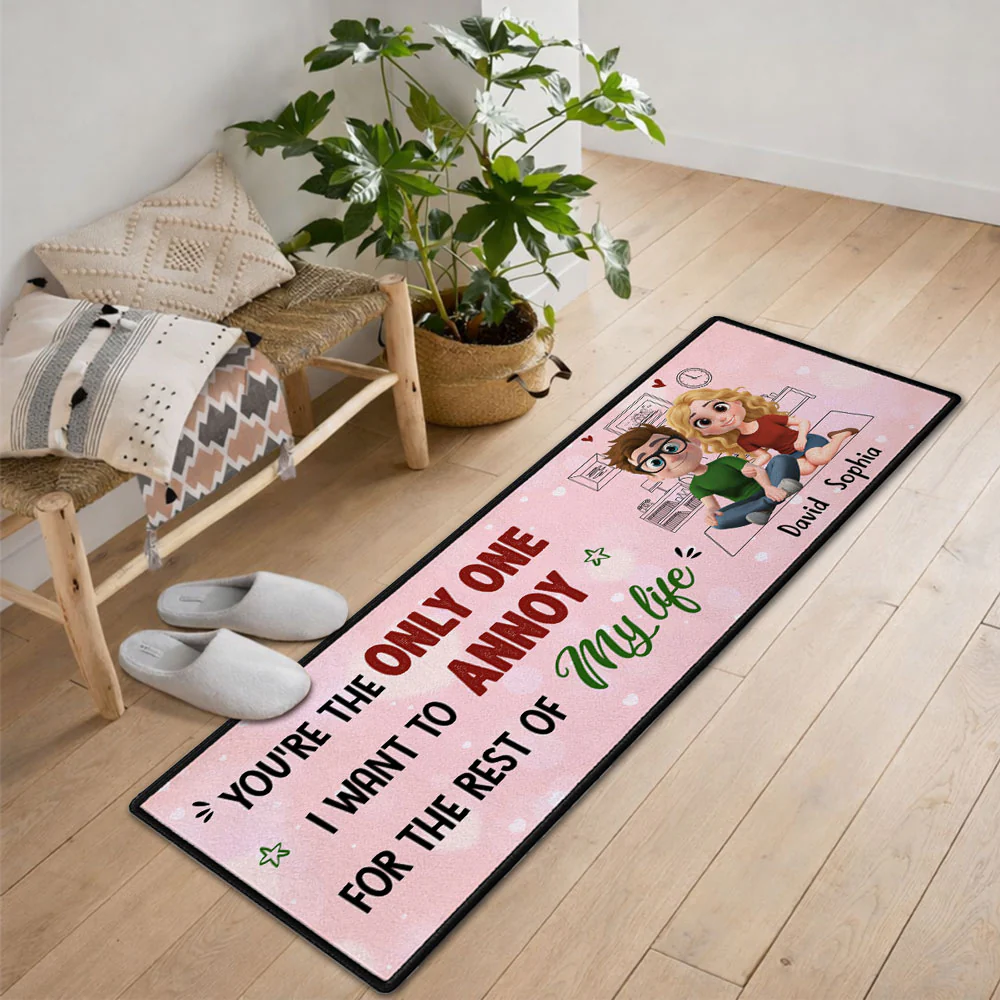 The Only One I Love To Annoy - Personalized Custom Runner Rug - Image 4