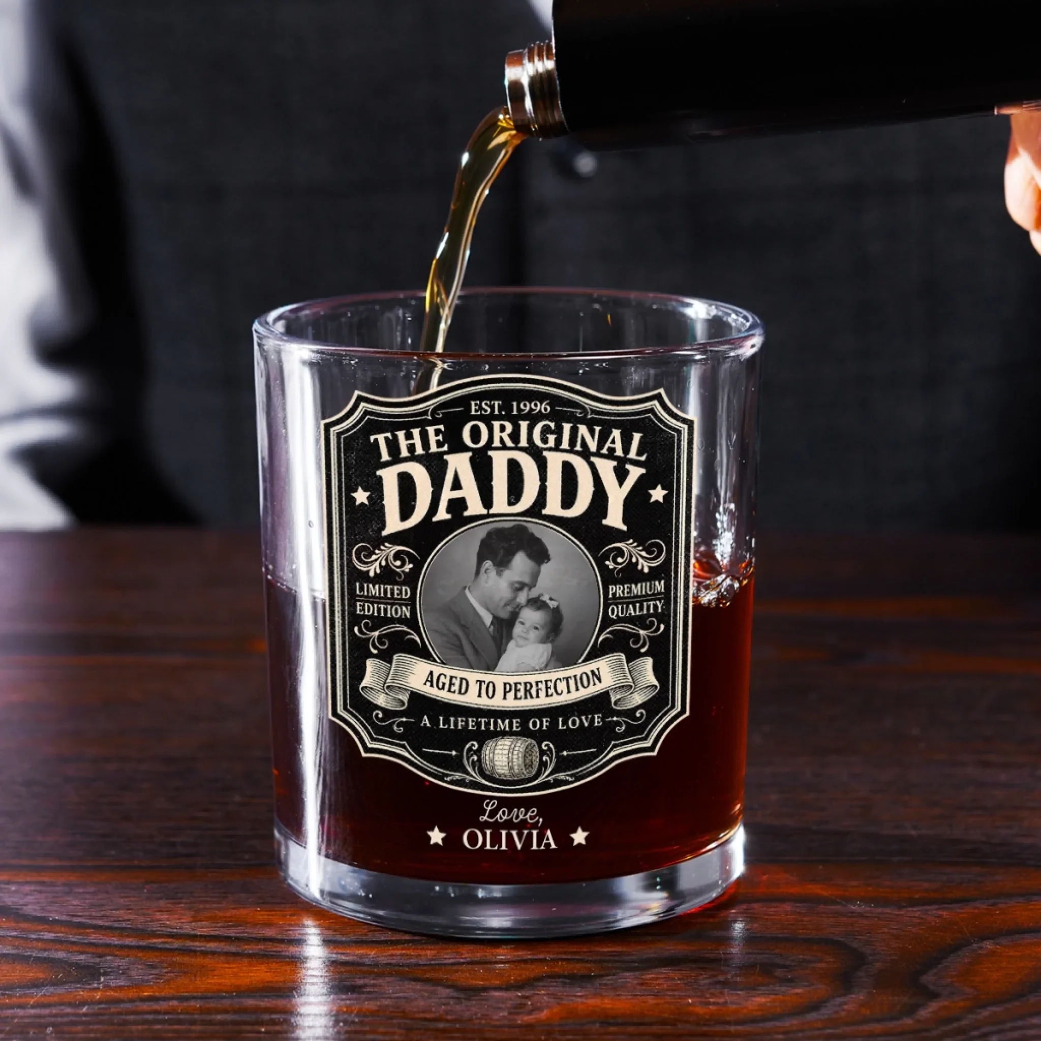 The Original Dad - Personalized Custom Whiskey Glass - Image 5