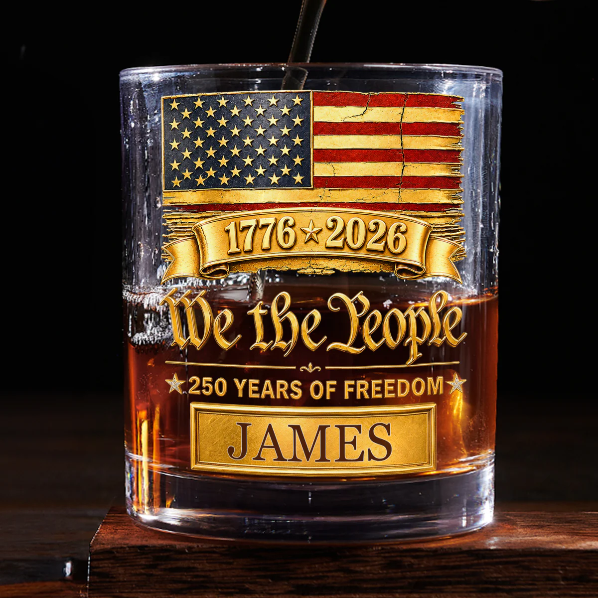 The People We Be - Personalized Custom 3D Effect Whiskey Glass - Image 2
