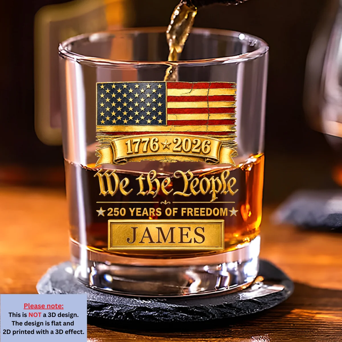 The People We Be - Personalized Custom 3D Effect Whiskey Glass - Image 7
