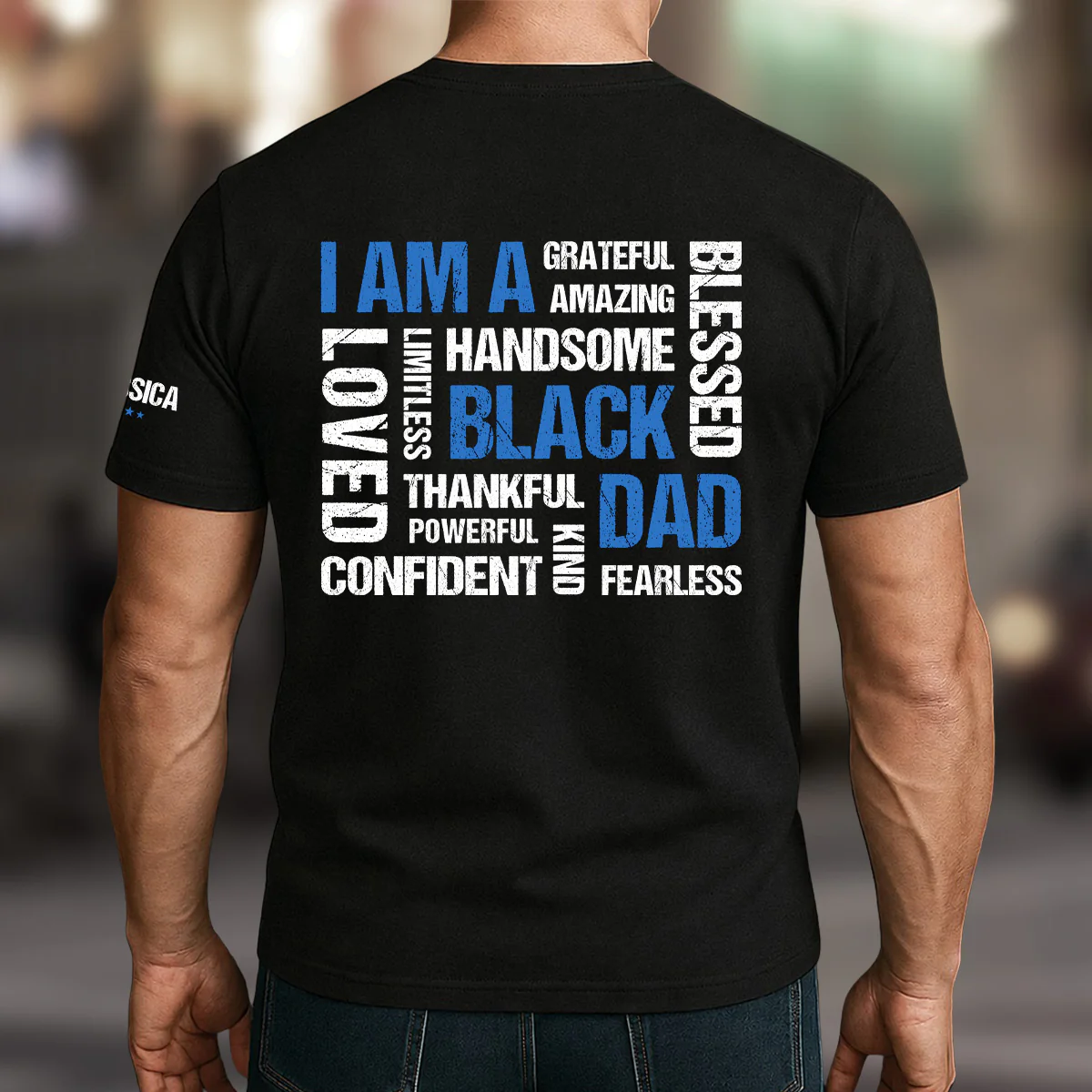 The Perfect Dad - Personalized Custom Shirt With Design On Sleeve - Image 3