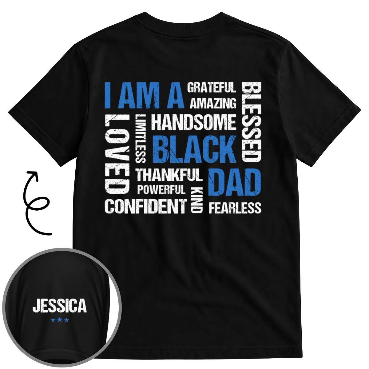The Perfect Dad - Personalized Custom Shirt With Design On Sleeve - Image 5