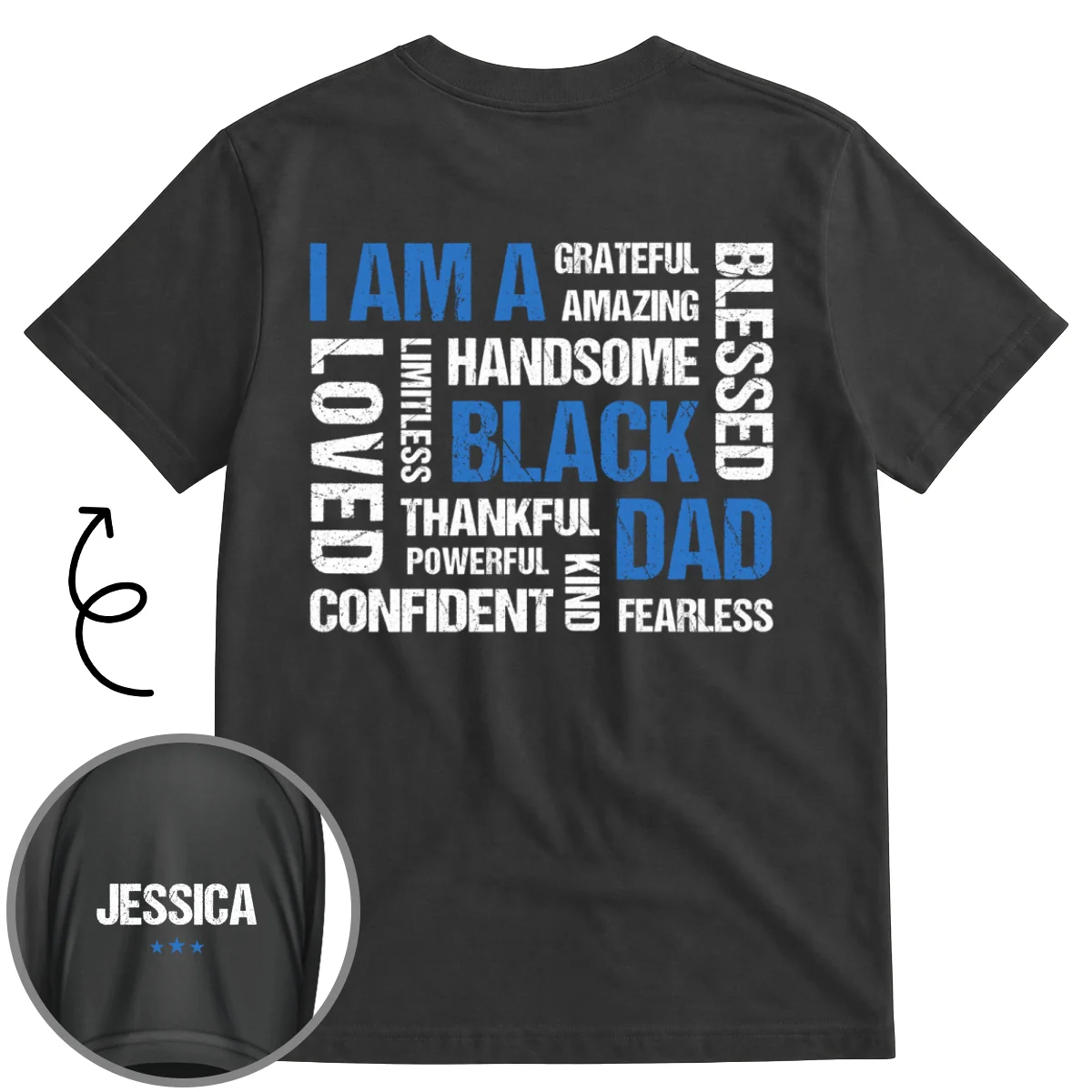 The Perfect Dad - Personalized Custom Shirt With Design On Sleeve - Image 6