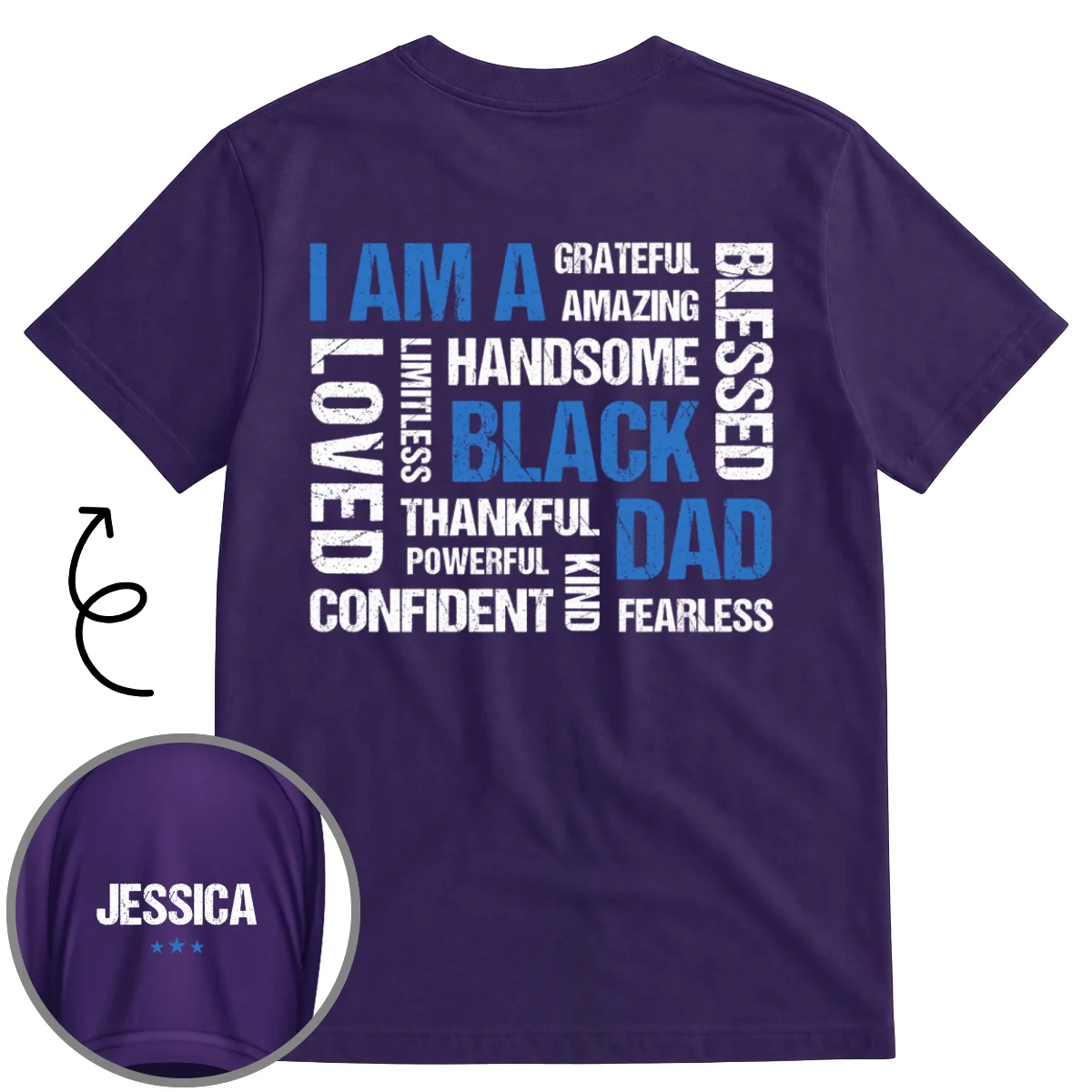 The Perfect Dad - Personalized Custom Shirt With Design On Sleeve - Image 7