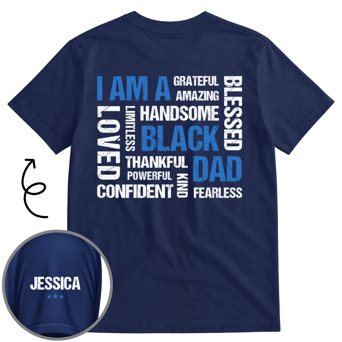 The Perfect Dad - Personalized Custom Shirt With Design On Sleeve - Image 9