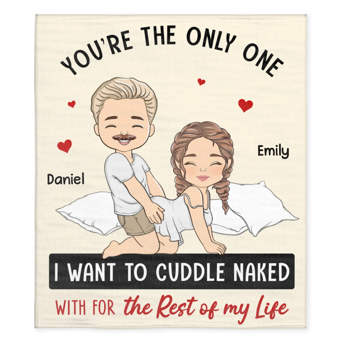 The Person I Want To Cuddle Naked - Personalized Custom Fleece Blanket - Image 6