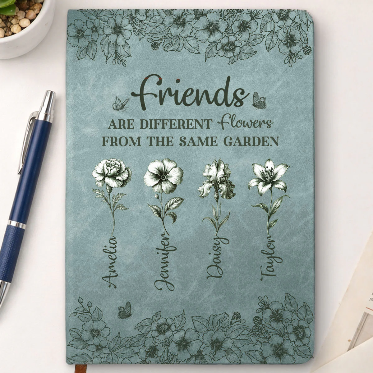 The Same Garden - Personalized Custom Leather Journal - Image 4