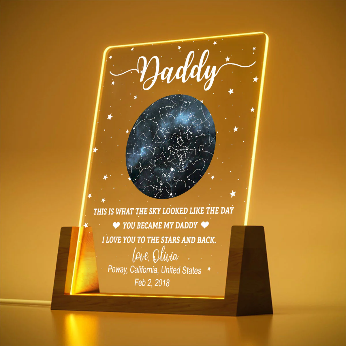 The Sky Looked Like - Personalized Custom Night Light - Image 3