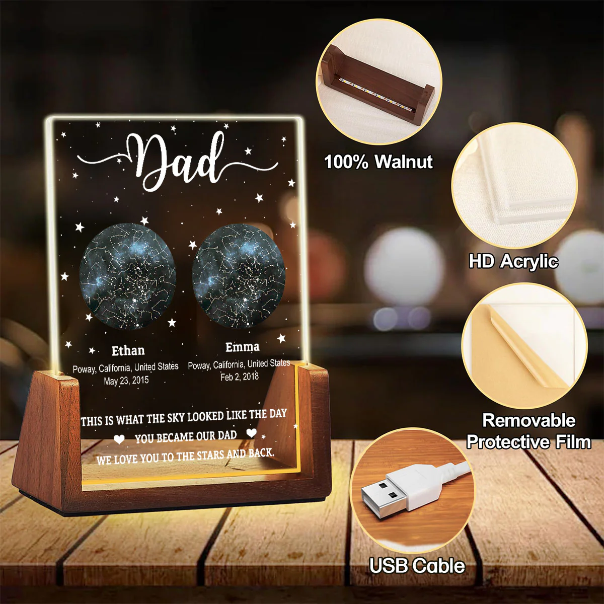 The Sky Looked Like - Personalized Custom Night Light - Image 7