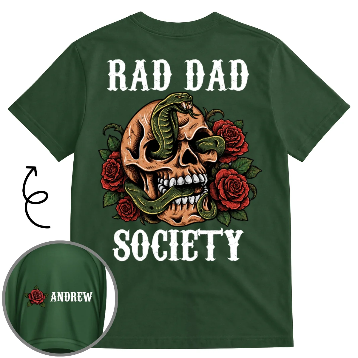 The Society Need Rad Dads - Personalized Custom Shirt With Design On Sleeve - Image 8