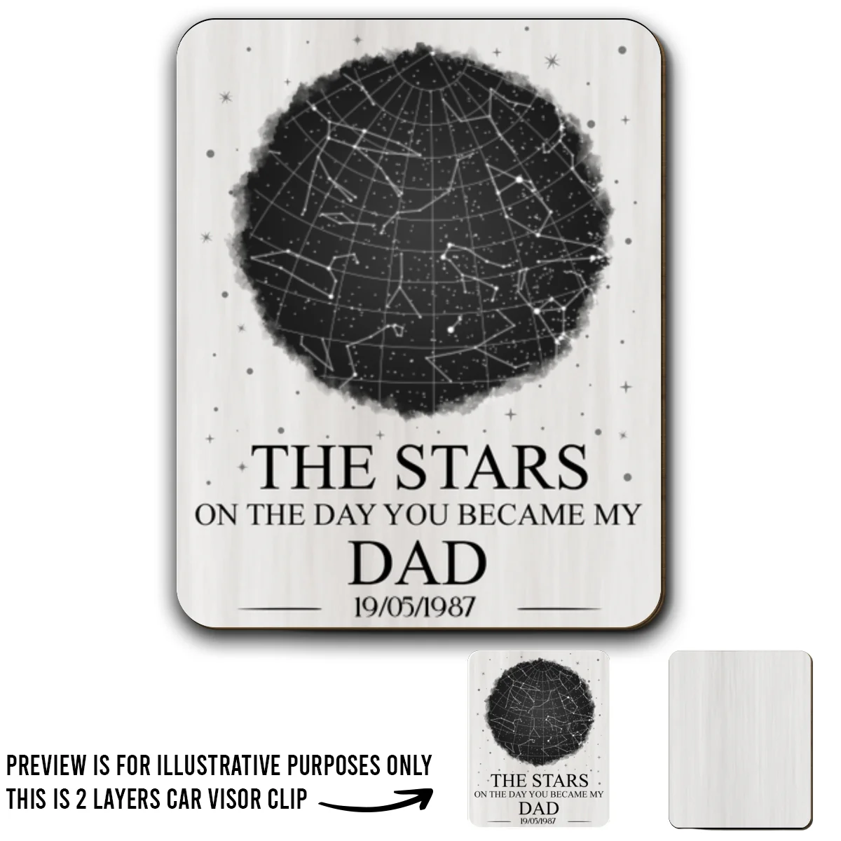 The Stars - Personalized Custom Car Visor Clip - Image 4