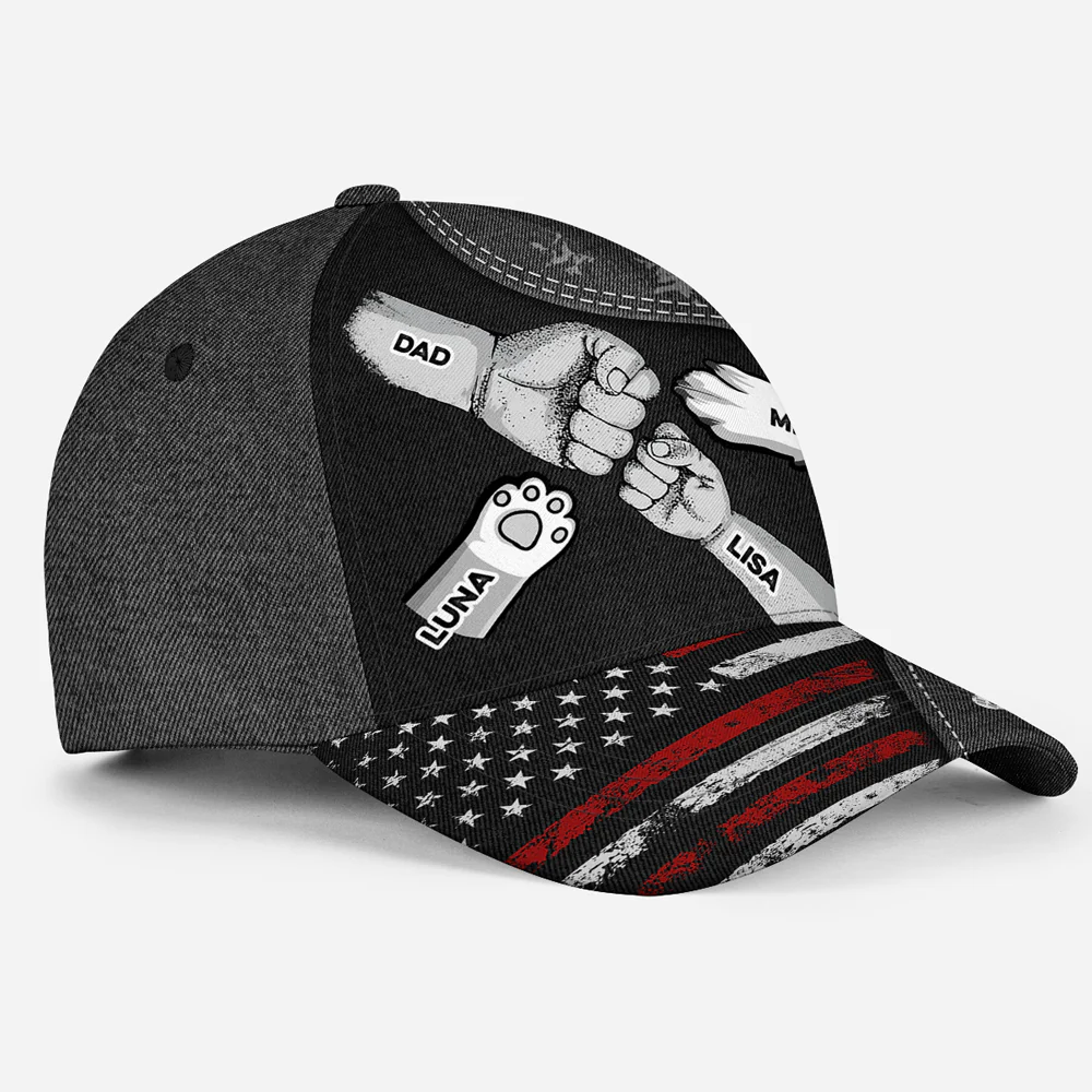 The Strength Of A Dad Lies In His Love - Personalized Custom Classic Cap - Image 2