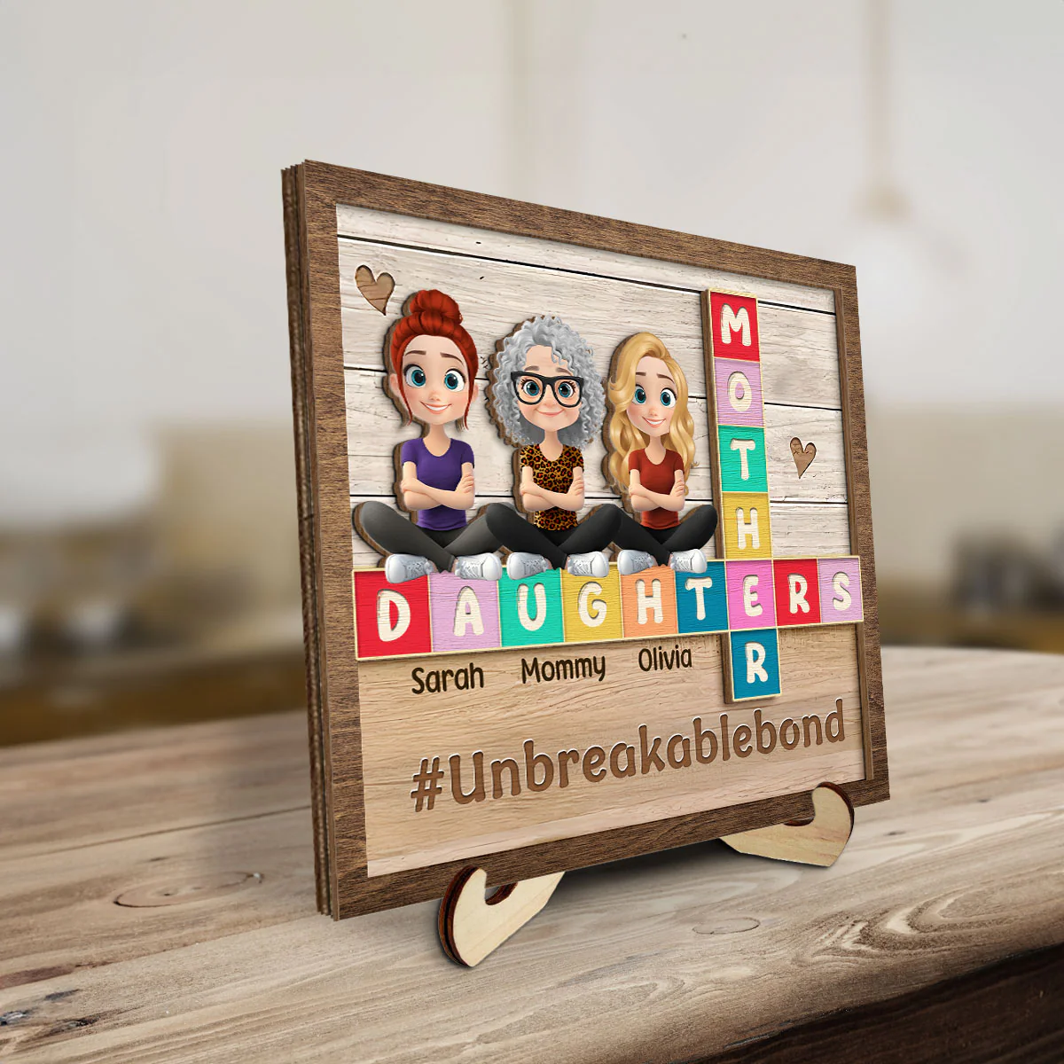 The Unbreakable Bond Between Us - Personalized Custom Wooden Plaque - Image 2