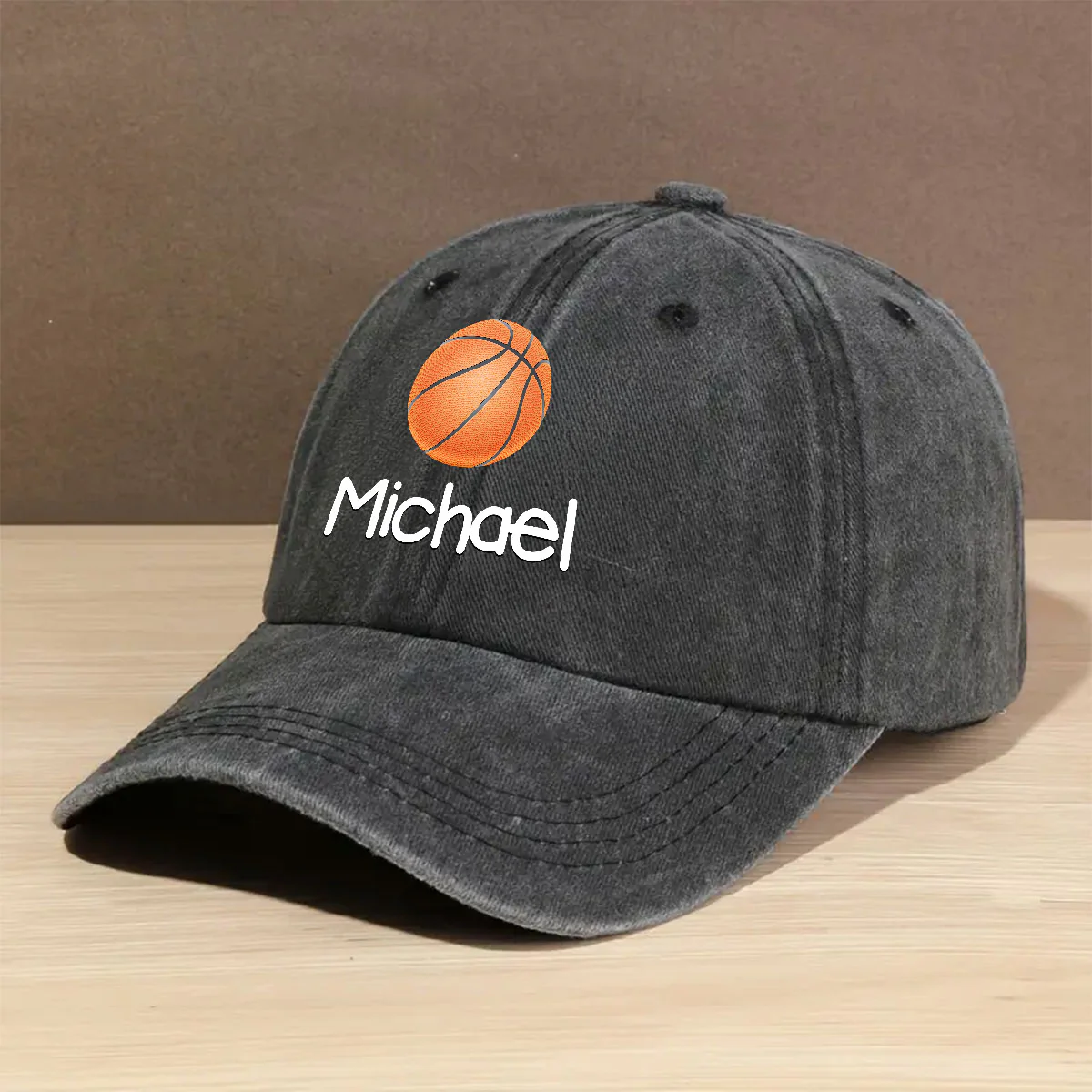 The Winner - Personalized Custom Vintage Washed Denim Cap - Image 2