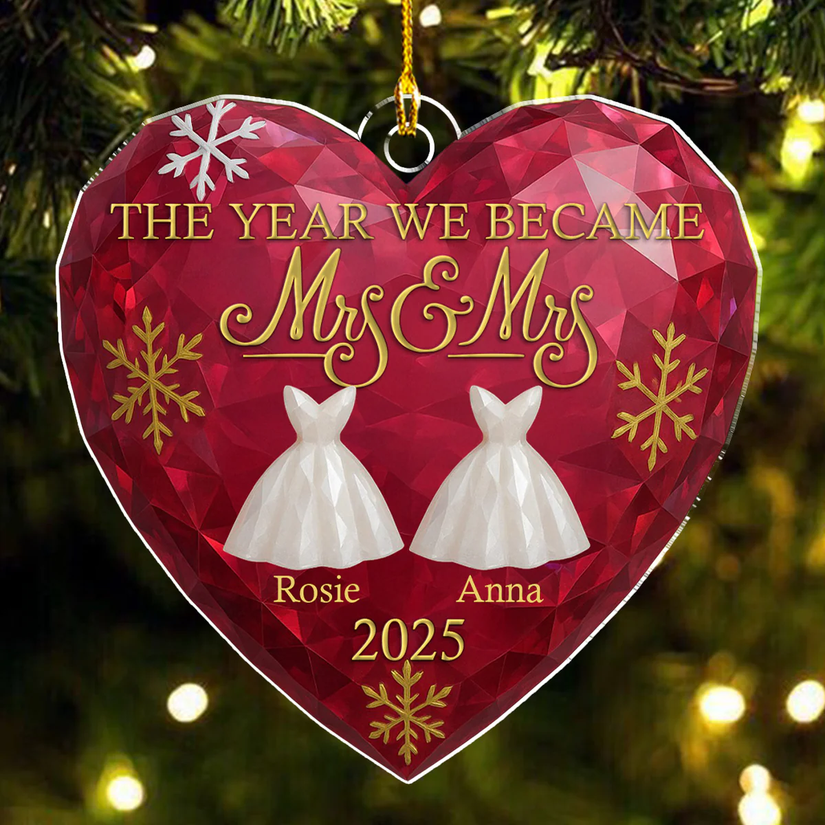 The Year We Became - Personalized Custom Acrylic Ornament - Image 4