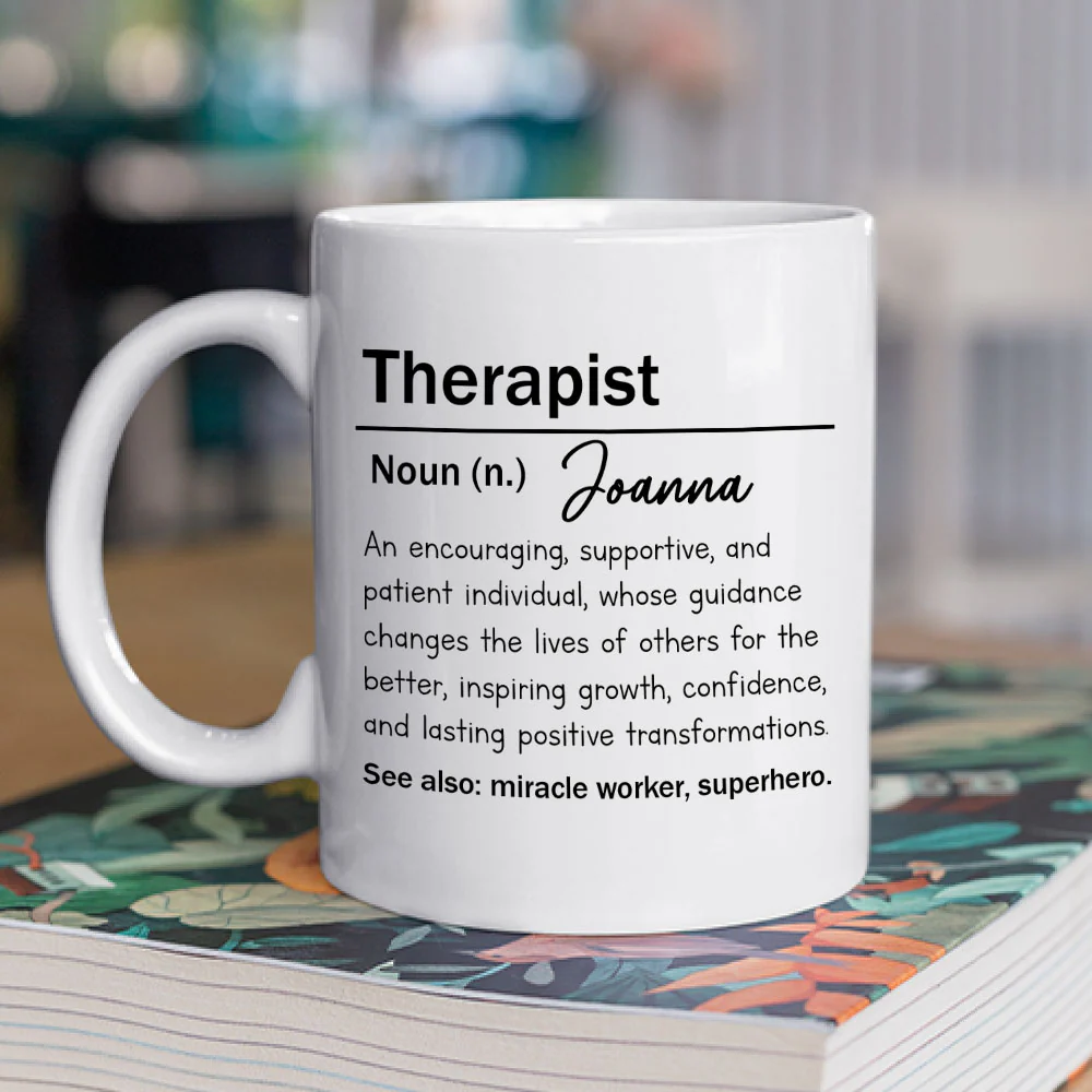 Therapist Definition - Personalized Custom Coffee Mug - Image 2