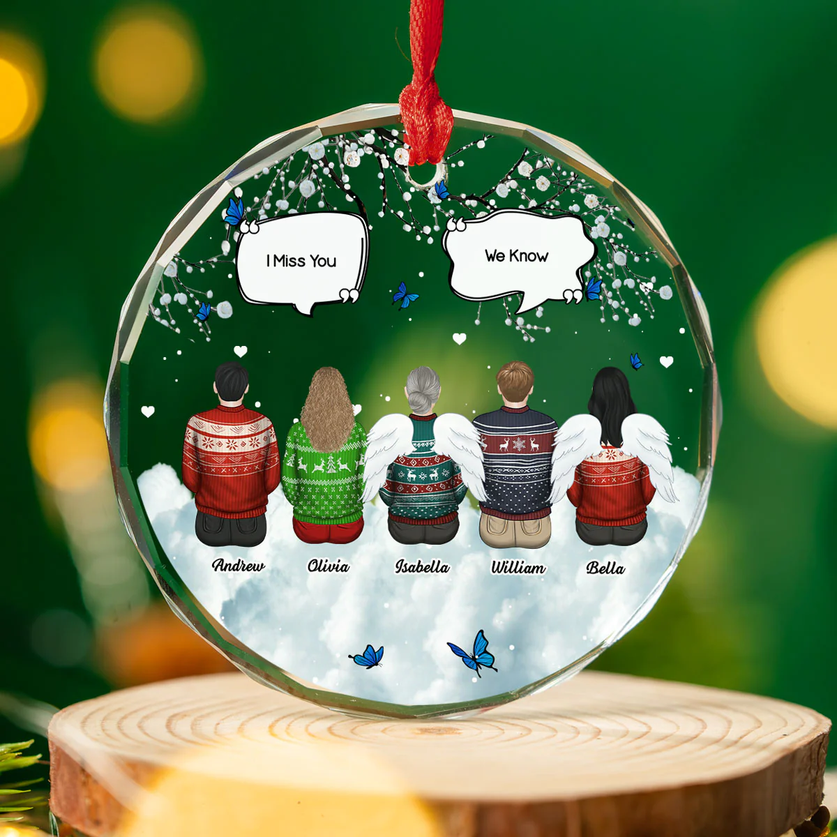 They Still Talk About You - Personalized Custom Glass Ornament - Image 4
