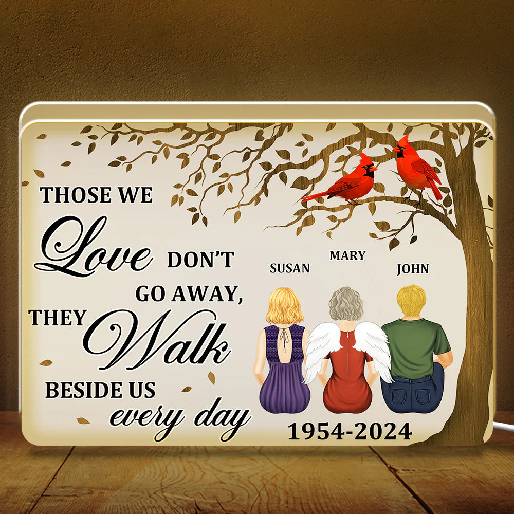 They Walk Beside Us Every Day - Personalized Custom Light Box - Image 2