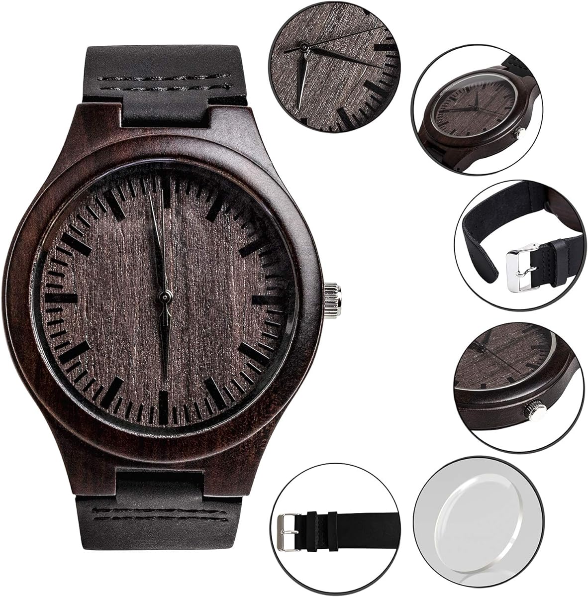 Think Of Me With Every Passing Moment - Personalized Custom Wood Watch - Image 4