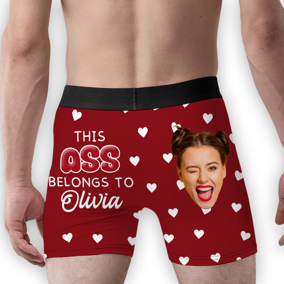 This Ass Belongs To - Personalized Photo Men's Boxer Briefs - Image 3