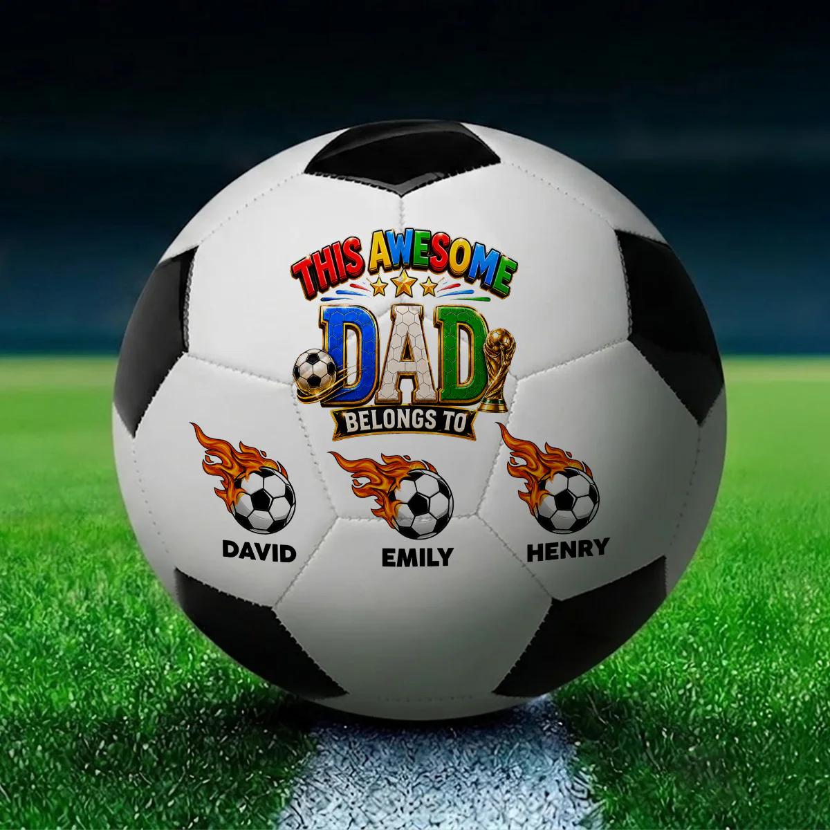 This Awesome Dad - Personalized Custom Soccer Ball