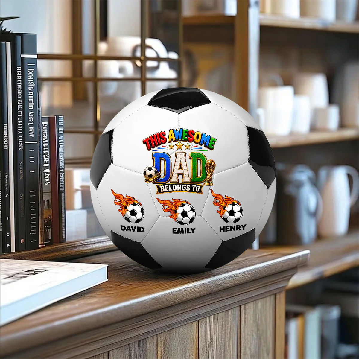 This Awesome Dad - Personalized Custom Soccer Ball - Image 2