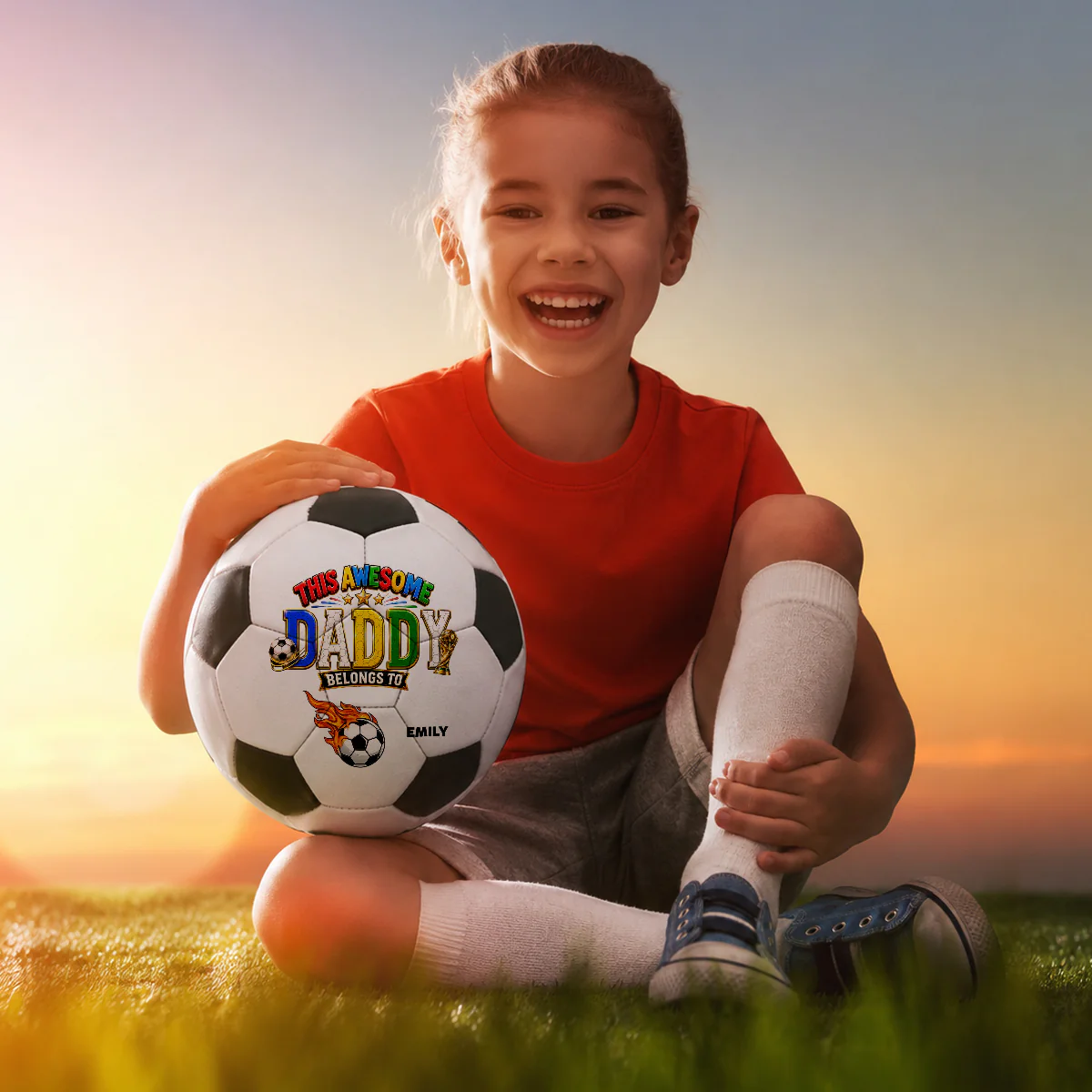 This Awesome Dad - Personalized Custom Soccer Ball - Image 6