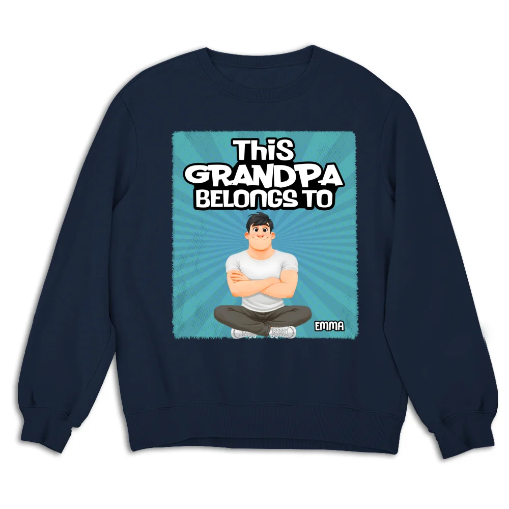 This Cartoon Grandpa Belongs To - Personalized Custom Shirt - Image 16