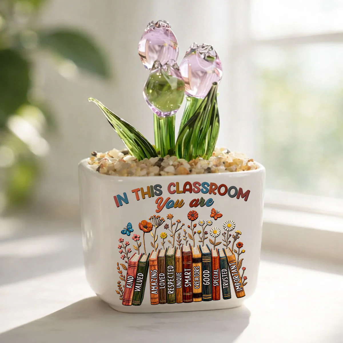 This Class - Personalized Custom Glass Everlasting Tulips - Image 2