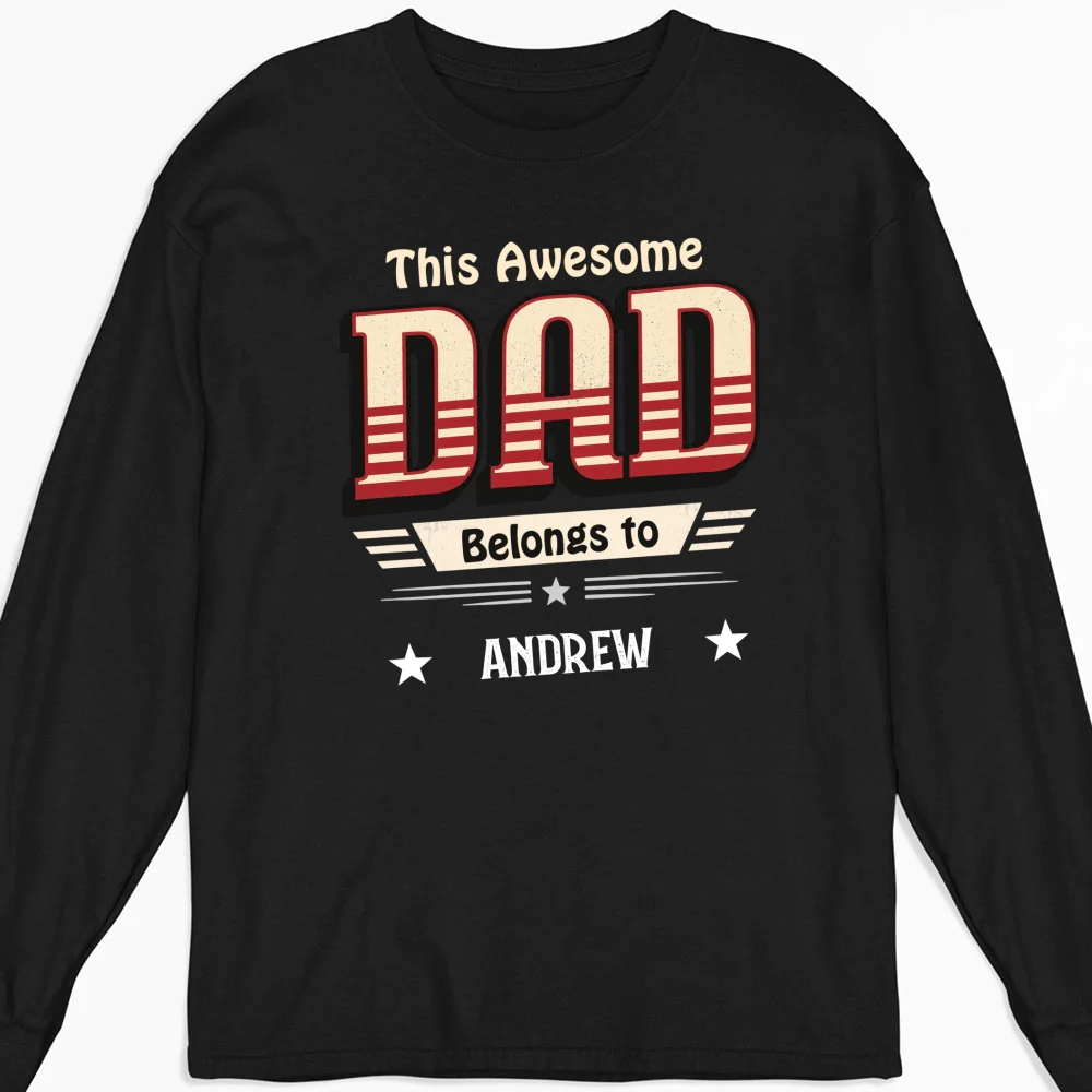 This Dad Belongs To Us - Personalized Custom Shirt - Image 11