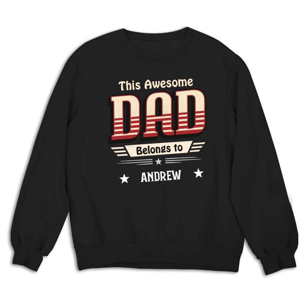 This Dad Belongs To Us - Personalized Custom Shirt - Image 14
