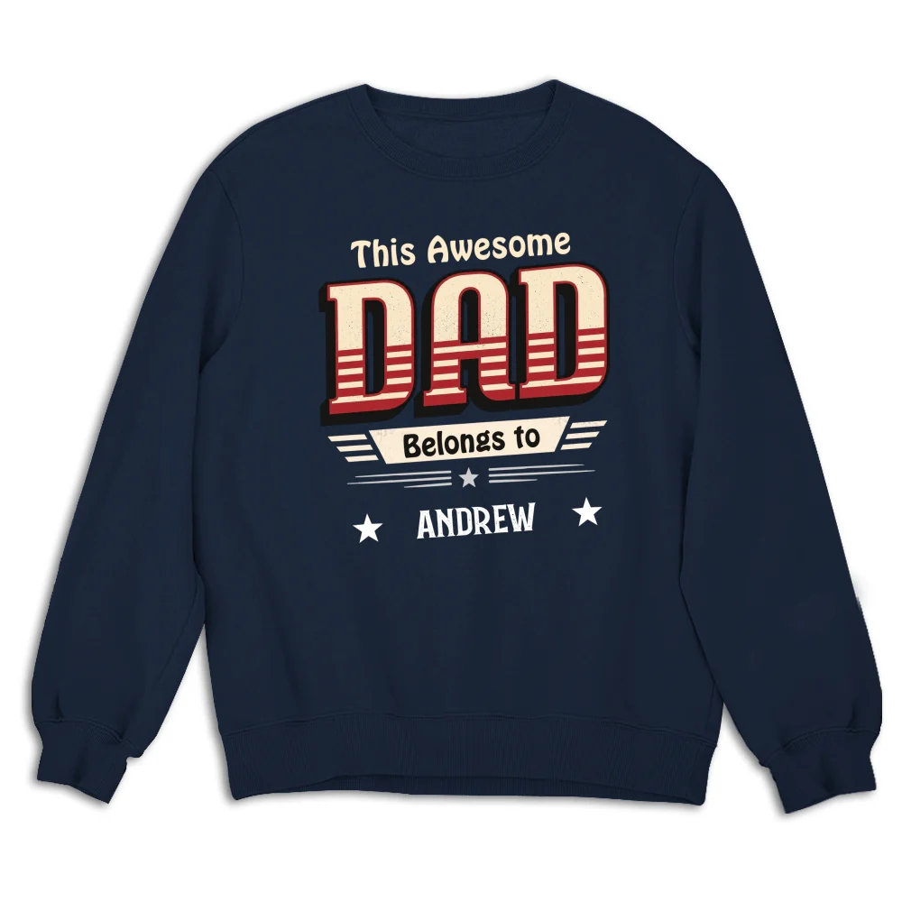 This Dad Belongs To Us - Personalized Custom Shirt - Image 16