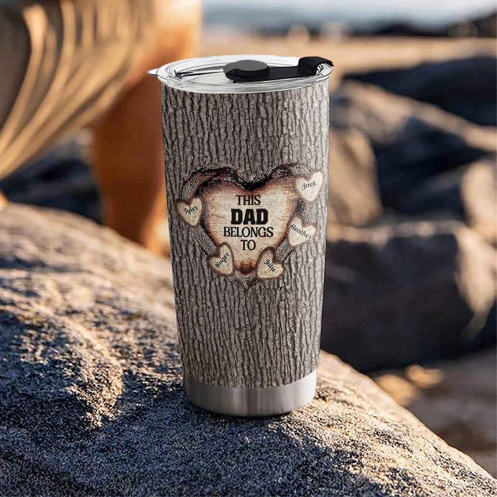 Heart Of Dad - Personalized Custom Tumbler - Image 5