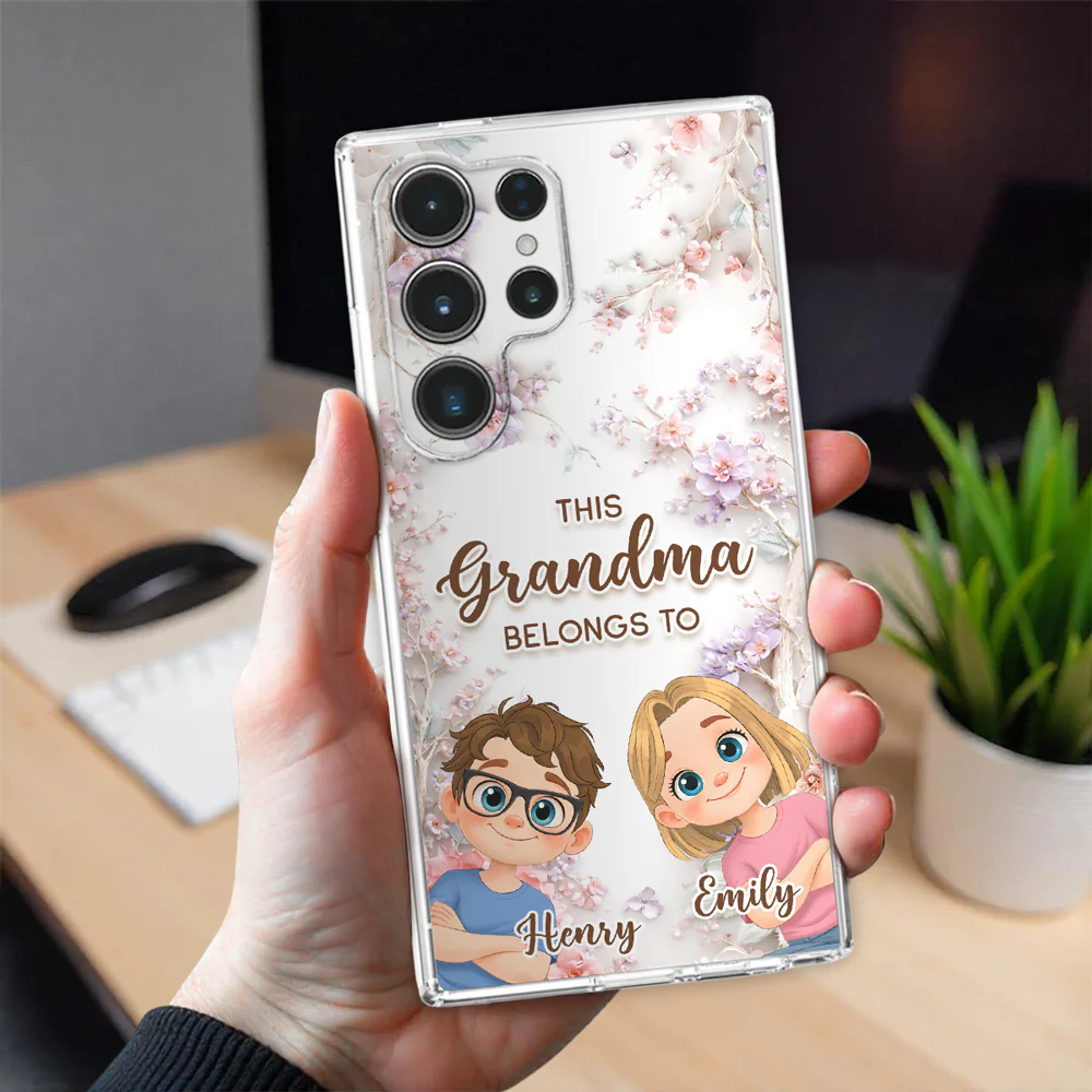 This Grandma Belongs To - Personalized Custom 3D Effect Phone Case - Image 4