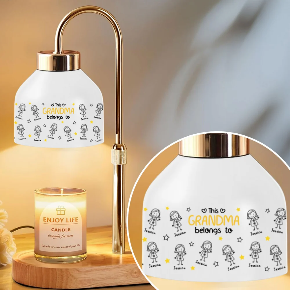 This Grandma Belongs To - Personalized Custom Candle Warmer Lamp - Image 7