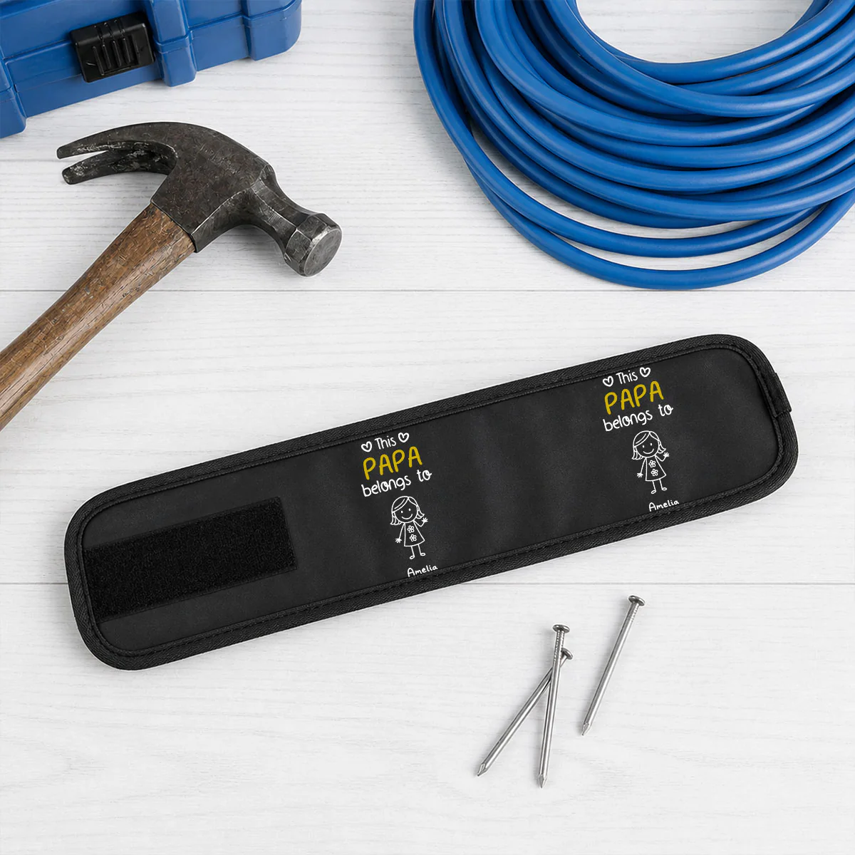 This Grandpa Belongs To Us - Personalized Custom Magnetic Tool Wristband - Image 3