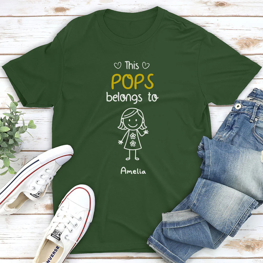 This Grandpa Belongs To Us - Personalized Custom Shirt - Image 4