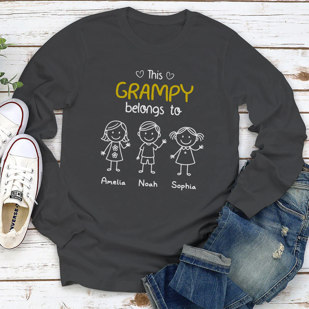 This Grandpa Belongs To Us - Personalized Custom Shirt - Image 7